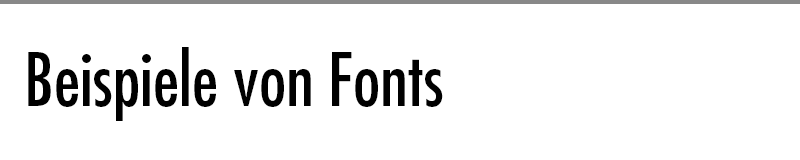 Beispiele von Fonts